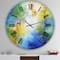 Designart 'Color Dances Oversized Modern Wall Clock